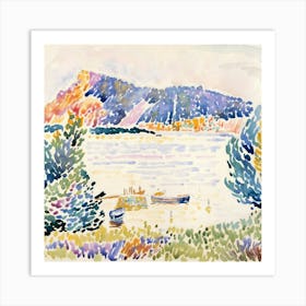 Boat On The Lake 1 Art Print