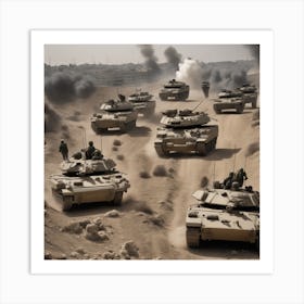 Iraqi Tanks Art Print