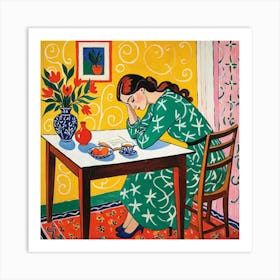 Woman Reading 7 Art Print