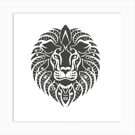 Tribal Lion Head Art Print