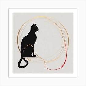 Cat In A Circle Art Print