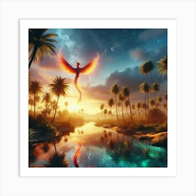 Phoenix In The Desert paintings art print 1 Art Print