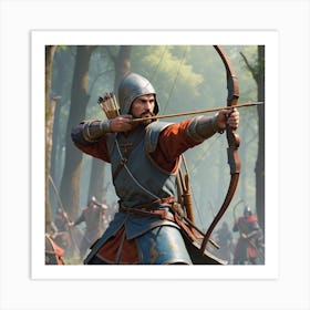 Archer In The Woods Art Print