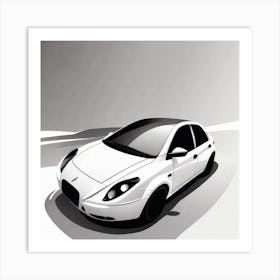 White Car Art Print