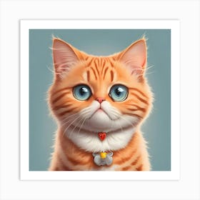 Orange Tabby Cat Art Print