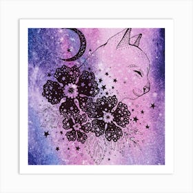 Galaxy Kitty Art Print (7) Art Print