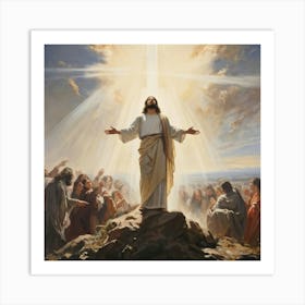 A Depiction Of A Sunday Morning Where The Essence Of The Resurrection After Jesus Christs Crucifixi (3) Art Print