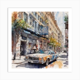 San Francisco View Street Scene Art Print