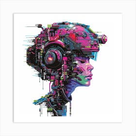 Futuristic Woman 10 Art Print