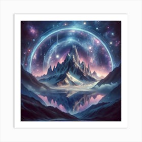 Galaxy Landscape Art Print