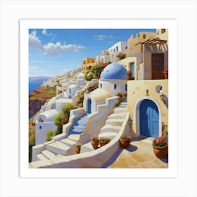 Oia landscape Art Print