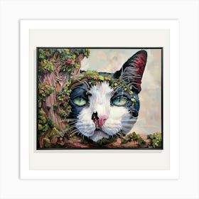 Cat In The Tree Art Print