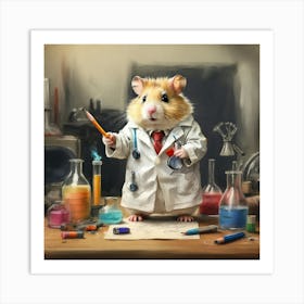 Doctor Hamster Art Print