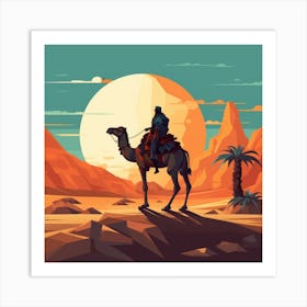 Camel In The Desert Art Print