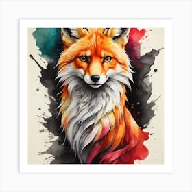 Fox Painting 1 Art Print