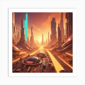 Futuristic City 27 Art Print