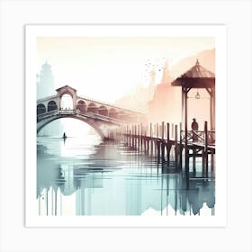 Venice Bridge 3 Art Print