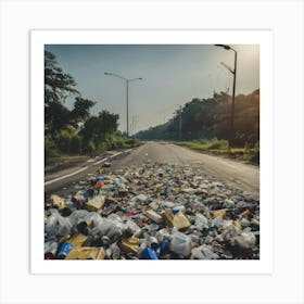 Garbage On The Road 9 Art Print