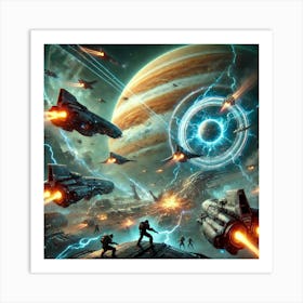 A Dynamic Sci Fi Depiction Of The Jovian Syndicate Art Print