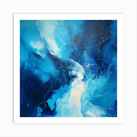 Abstract Blue Painting Art Print