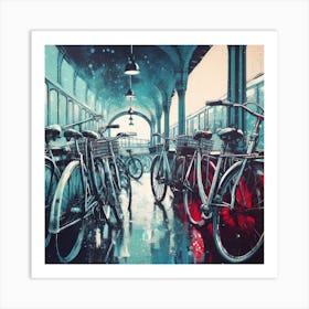Bicycles in Paris Art Print