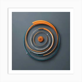 Design Of Professional Logo Featuring Two Hoops In (1) Art Print