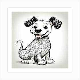 Dog Drawing Art Print