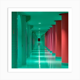 Hallway - Hallway Stock Videos & Royalty-Free Footage Art Print