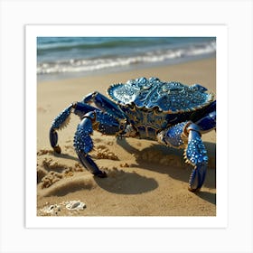 Blue Crab On The Beach 3 Art Print