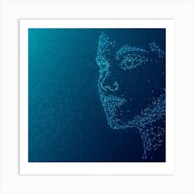 Abstract Portrait Of A Woman Art Print