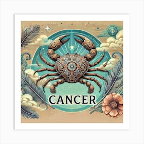 Cancer Zodiac Sign, Water Element, The Crab 1 Art Print