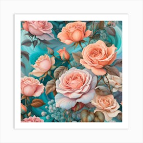 Rose Garden Serenity Art Print