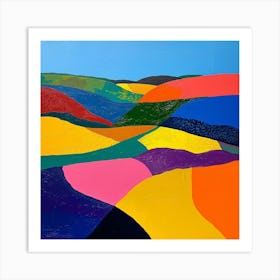 Colourful Abstract The North York Moors England 4 Art Print