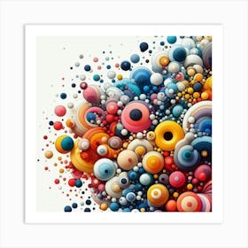 Abstract colorful spots 5 Art Print