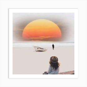 Sunset On The Beach 3 Art Print