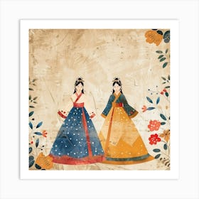 Chuseok Themed Banner Texture With Korean Tradit 1718396432 4 Art Print