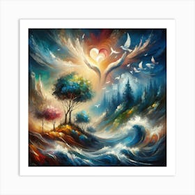 Love In The Sky Art Print