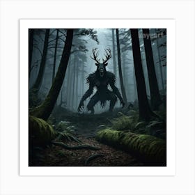 Demon In The Forest Art Print