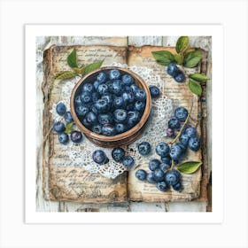 Fresh Blueberries 1 Art Print