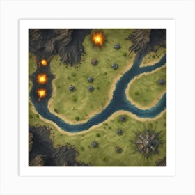 Map Of A Game Art Print