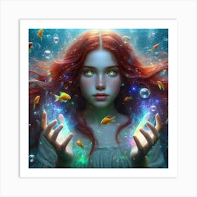 Underwater Girl 2 Art Print