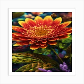 Gerbera Flower Art Print