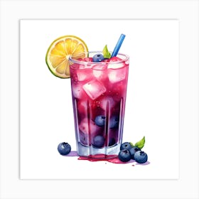 Blueberry Juice Art Print