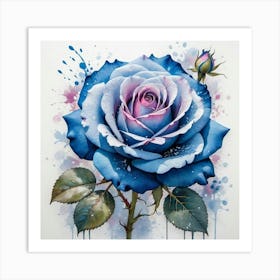 Blue Rose 9 Art Print