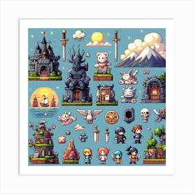 Pixel Art 1 Art Print