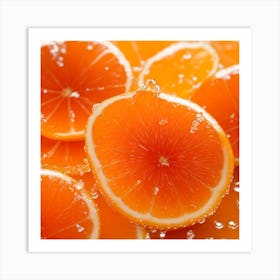 Orange And Dew Drops Art Print