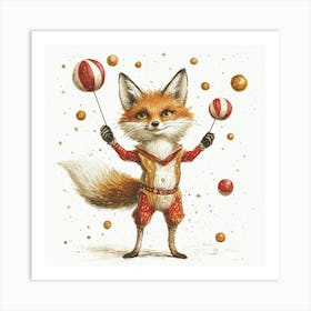 Circus Fox Art Print