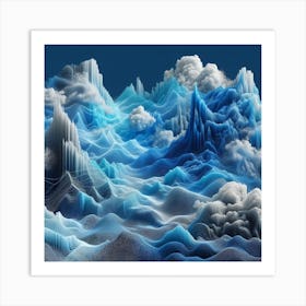 Abstract, Blue 1 Art Print