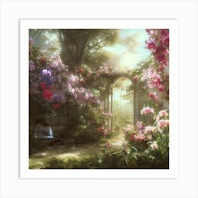 Garden Of Roses Art Print