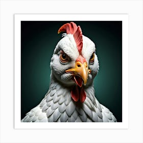 Portrait Of A Chicken 3 Art Print